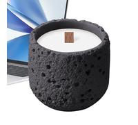 Ruwshuuk Bougeoir pour bougie chauffe-plat | Diffuseur de ciment - Naturel résistant à la chaleur - Récipient décoratif pour maison, extérieur, salle à manger, pendaison de crémaillère