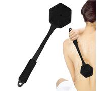 Ruwshuuk Brosse de douche pour le dos - En silicone - Avec tige d'extension de 45 cm - Aide au massage pour les soins du corps - Pour adultes à mobilité réduite