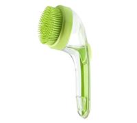 Ruwshuuk Brosse de lavage pour chien - Brosse de lavage pour l'heure du bain - Brosses et nettoyant de massage en silicone avec poignée ergonomique pour l'intérieur et l'extérieur, douche, spa