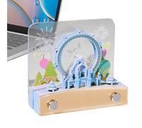 Ruwshuuk Calendrier 3D 2026, calendrier sculpté en papier à grande roue - Horlogerie déchirable, notes adhésives pour planification du travail, organisation, école, enfants, famille, vacances, Noël