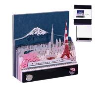 Ruwshuuk Calendrier de bureau 3D - Carnet déchiré et route avec montagne | Calendrier à gravure sur papier | Pour décoration de maison, Noël, adultes, étudiants, enfants, vacances, étude