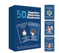 Ruwshuuk Cartes éducatives | Cartes compétences dialectiques comportementales | Support psychologique de poche de 50 feuilles pour pratiques conscientes, meilleures relations et affirmations