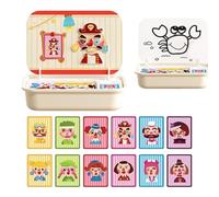 Ruwshuuk Casse-Têtes Magnétiques pour | Puzzle Magnétique en Bois avec Boîte de Rangement | Jouet Interactif Parent-Enfant pour 3 4 5 6 Ans,Fille Garçon