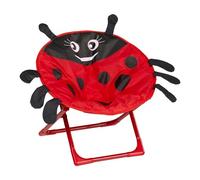 Ruwshuuk Chaise pliante pour enfant - Coccinelle - Chaise de jardin pliable avec dossier - Meubles portables pour le camping, les excursions, les pique-niques