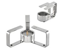 Ruwshuuk Chauffe-thé, chauffe-théière avec bougeoir, pliable, pour la maison, le bureau, le café, la cuisine, la cantine