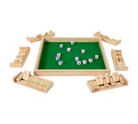 Ruwshuuk Close The Box - Jeu en bois familial avec dés - Jeu de compétition interactif pour les soirées en famille, les voyages, les fêtes