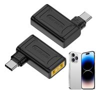 Ruwshuuk Convertisseur CC vers type C, convertisseur de port de charge - 140 W PD Plug and Play DC femelle vers adaptateur de type C pour appareils électroniques, ordinateurs portables, téléphones