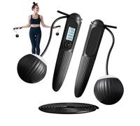 Ruwshuuk Corde à sauter sans fil, corde à sauter sans corde | Corde à sauter sans fil d'entraînement | Écran LCD Fournitures de sport réglables Fitness pondérée pour enfants et