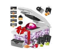 Ruwshuuk Coupe-légumes en cubes pour légumes et ustensiles de cuisine, accessoire multifonction pour cuisine avec récipient pour pommes de terre, salade, carottes et tomates