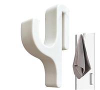 Ruwshuuk Crochets de porte de douche - Accessoires de salle de bain robustes - Cintre de porte de douche en verre sans cadre | pour loofah éponge, manteau, buanderie, cuisine, balcon, maison