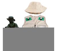 Ruwshuuk Déguisement D'explorateur pour Garçons Et Filles - Costume D'Explorateur avec Chapeau | Vêtements Enfant pour Pêche Randonnée Chasse Jungle Exploration