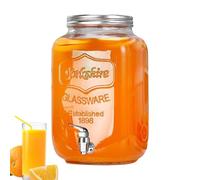 Ruwshuuk Distributeur de boisson | Pichet transparent anti-fuite - Couvercle pour distributeur d'alcool | Pour limonade, champagne, barbecues, pique-niques, terrasses, anniversaires