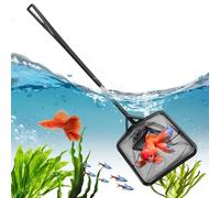Ruwshuuk Épuisettes pour Nettoyage d'Aquarium | Filet À Mailles Fines Léger pour Bassin - Filet de Pêche Multifonction à Manche Confortable pour Bassin Fontaine Baignoire Usage Extérieur