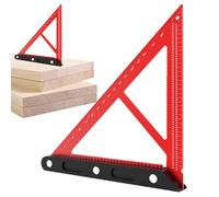 Ruwshuuk Équerre de travail du bois - Règle de mesure multi-angles - Chevalet carré en alliage d'aluminium avec trous de précision pour mesurer et dessiner