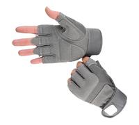 Ruwshuuk Gants sans Doigts pour Hommes,Gants de Travail sans Doigts, Gants d'entraînement au Poignet réglables, Mitaines antidérapantes renforcées sans Doigts avec Doigts à écran Tactile pour