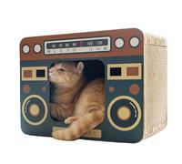 Ruwshuuk Grand chat saut pour chat, planche à gratter pour chat radio - Cat Scratcher Board debout grande radio | Passage de terrain organice les meubles réduit le lit de nuit pour le lit