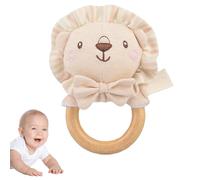 Ruwshuuk Hochet Bébé Doux - Hochet Sensoriel Doux Animaux - Jouet Éducatif en Forme d'Éléphant, Ours, Lapin et Lion pour Nourrissons - Shaker d'Éveil pour Filles et Garçons