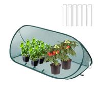 Ruwshuuk Housses de Protection de Jardin - Maille Fine avec Piquets de Sol - Filet de Protection pour de Jardin - pour Cour Terrasse Potager Plates-Bandes Pelouse Fleurs Légumes Fruits