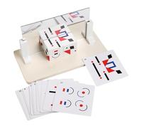 Ruwshuuk Jeu de blocs changeant de visages, jouet cube géométrique 3D - Blocs interactifs avec expressions changeantes pour développement moteur et entraînement logique