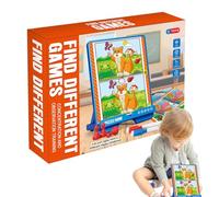 Ruwshuuk Jeu de cartes familial - Jeu de trouver les différences | Jouets éducatifs interactifs pour enfants préscolaires qui développent des compétences de concentration et de coordination