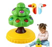 Ruwshuuk Jeu magnétique de pêche de classification - Activité éducative rotative magnétique d'arbre avec oiseau charpentier et lumières sonores pour cueillir des fruits et coordonner