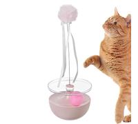 Ruwshuuk Jouet pour chat - Bâton de jeu pour chat, jouet en plumes pour chat, jouet pour chat avec balle et ruban, attrape-chat interactif et exercice amusant pour chaton