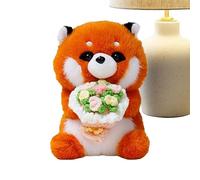 Ruwshuuk Jouets en peluche - Jolie poupée douillette avec bouquet de fleurs - Pour la Saint-Valentin, la fête des mères, Noël, un anniversaire, un mariage, la Saint-Valentin