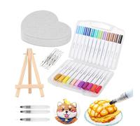 Ruwshuuk Kit de peinture effet doux avec mousse, éponge pour toile 3D avec pinceau à l'eau, activités créatives éducatives pour enfants et filles, jeux artistiques pour stimuler l'imagination