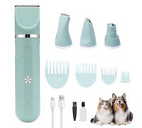 Ruwshuuk Kit de Toilettage pour Chien | Tondeuse 4-en-1 pour Animaux - Outil Électrique Rechargeable Ciseaux pour Bain Chiot et Chat à la Maison