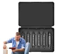 Ruwshuuk Kit d'extracteurs de vis pour vis cassées, vis rouillées et extracteur de boulons fixes, extracteur de vis ergonomique pour réparation automobile, construction mécanique et travaux manuels