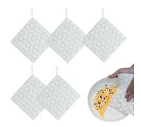 Ruwshuuk Lavettes de Cuisine pour Vaisselle,Chiffon À Récurer Avec Fil D'acier Double Face - 5 Pièces Torchons Séchage Rapide Pour Cuisine Vaisselle Appareils Vitres Miroirs Plaques