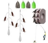 Ruwshuuk Leurre de pêche à pour la perche | Leurre de pêche en eau douce avec hameçon | Accessoires de pêche pour pêcheurs en plein air aventuriers rivière lac étang mer eau douce