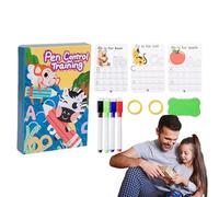 Ruwshuuk Livre d'activités pour enfants - Poignées de crayon pour l'écriture manuscrite des enfants - Livre de dessin pour l'entraînement au contrôle du stylo - Exercices d'écriture pour enfants