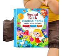Ruwshuuk Livres interactifs électroniques éducatifs | Jouets pour bébés avec son, jeux éducatifs parlants pour la parole et le vocabulaire des garçons et des filles