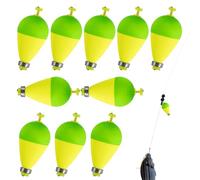 Ruwshuuk Lot de 10 flotteurs ovales en pour la pêche - Équipement de balle en lesté pour les sports de plein air en eau douce et en eau salée
