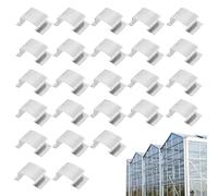 Ruwshuuk Lot de 25 pinces de rechange pour verre de serre, fixations durables pour jardin extérieur, cultures et vérandas