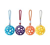 Ruwshuuk Lot de 4 boules de foin pour lapin - Jouet pour petits animaux - Distributeur de mangeoire pour hamster