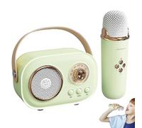 Ruwshuuk Machine à karaoké portable - Petite machine à karaoké sans fil - Appareil de karaoké avec effets de changement de voix - Appareil de karaoké pour enfants et adultes