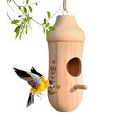 Ruwshuuk Maisons pour colibri pour nidification | Petit nichoir à oiseaux | Maisons à oiseaux extérieures en bois, maison de nidification pour colibri, décoration de jardin, nid de colibri balançoire