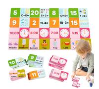 Ruwshuuk Mathématiques Maternelle,Jouet Éducatif STEM en Bois - Outils Pédagogiques Maternelle Apprentissage Temps Et Calcul 6-8 Ans Garçons Filles