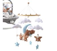 Ruwshuuk Mobiles pour Bébé - Mobile Nuage en Felt pour Berceau - Décoration Apaisante Animaux Pour Chambre Enfant Berceau Et Lit