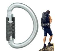 Ruwshuuk Mousquetons d'escalade sur rocher | Agrafes de sécurité en forme de D pour porte-clés, à automatique - pour le hamac, la salle de sport en plein air et la sécurité