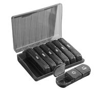 Ruwshuuk Organisateur de Pilules de Voyage - Compartimenté Matin Midi Soir | Dispensateur Hermétique de Suppléments pour Après-Midi, Voiture, Poche, Réfrigérateur, Sac à Main, Hommes et Personnes