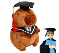 Ruwshuuk Peluche Diplôme 2025 - Peluche Capybara en Souvenir | Doudou avec Chapeau Décoratif pour Lycéens - Accessoire Déco Chambre Ados et Amis Doux et Tendre