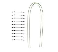 Ruwshuuk Piquets de Support pour | Piquets de Jardin - Poteaux métalliques Pliables avec connecteurs pour Serre, Cour, pelouse, Jardin, intérieur et extérieur, orchidée, légumes, Feuilles