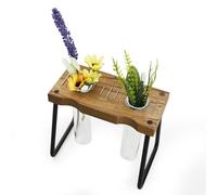 Ruwshuuk Porte-Boutures de - Pot de de Bureau avec Support en Bois,Accessoires Déco Jardin et Intérieur pour Bureau, Étagère et Rebord de Fenêtre