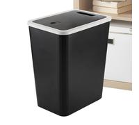 Ruwshuuk Poubelle avec couvercle | Conteneur pour déchets | pour recyclage avec couvercle à pression fin moderne 13 l pour intérieur, salle de bain, cuisine, chambre à coucher, salon