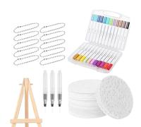 Ruwshuuk Puffy Paint - Lot de 3D - Avec pointe éponge - Kit créatif pour la maison, l'extérieur, l'école, les voyages, les familles, les enfants, les adultes, les travaux manuels