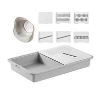Ruwshuuk Râpe pour aliments | Coupe-pommes de terre | Outil multifonction avec plateau pour cuisine domestique, éplucheur pour préparation des repas et camping