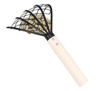 Ruwshuuk Râteau de jardin à 5 dents ou cultivateur, outil manuel avec poignée ergonomique antidérapante pour utilisation en extérieur, pelouse, sable, jardin, terre, paysage, etc